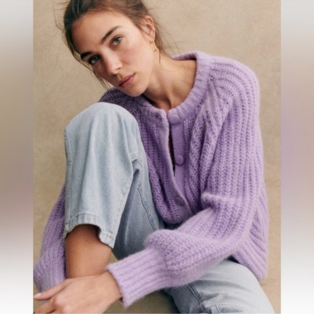 Sézane Emile Cardigan in Wisteria